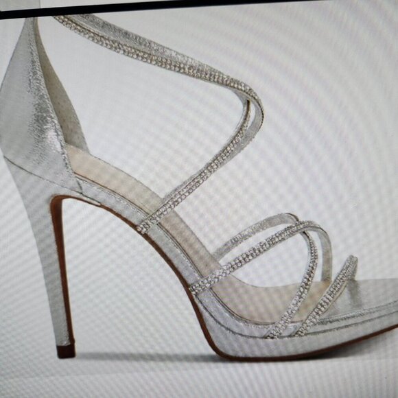 Jessica Simpson "Jaeya" Platinum Shimmer Heeled Platform Sandals. NIB. Size 6.5 - Picture 12 of 12